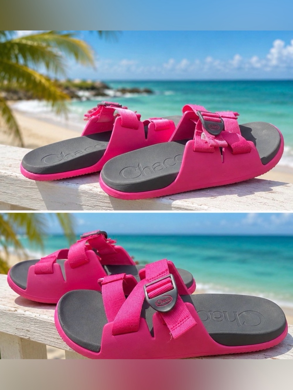 Chaco Chillos Slide Sandals Women’s Size 7 Pink Adjustable Comfort Sport Slides